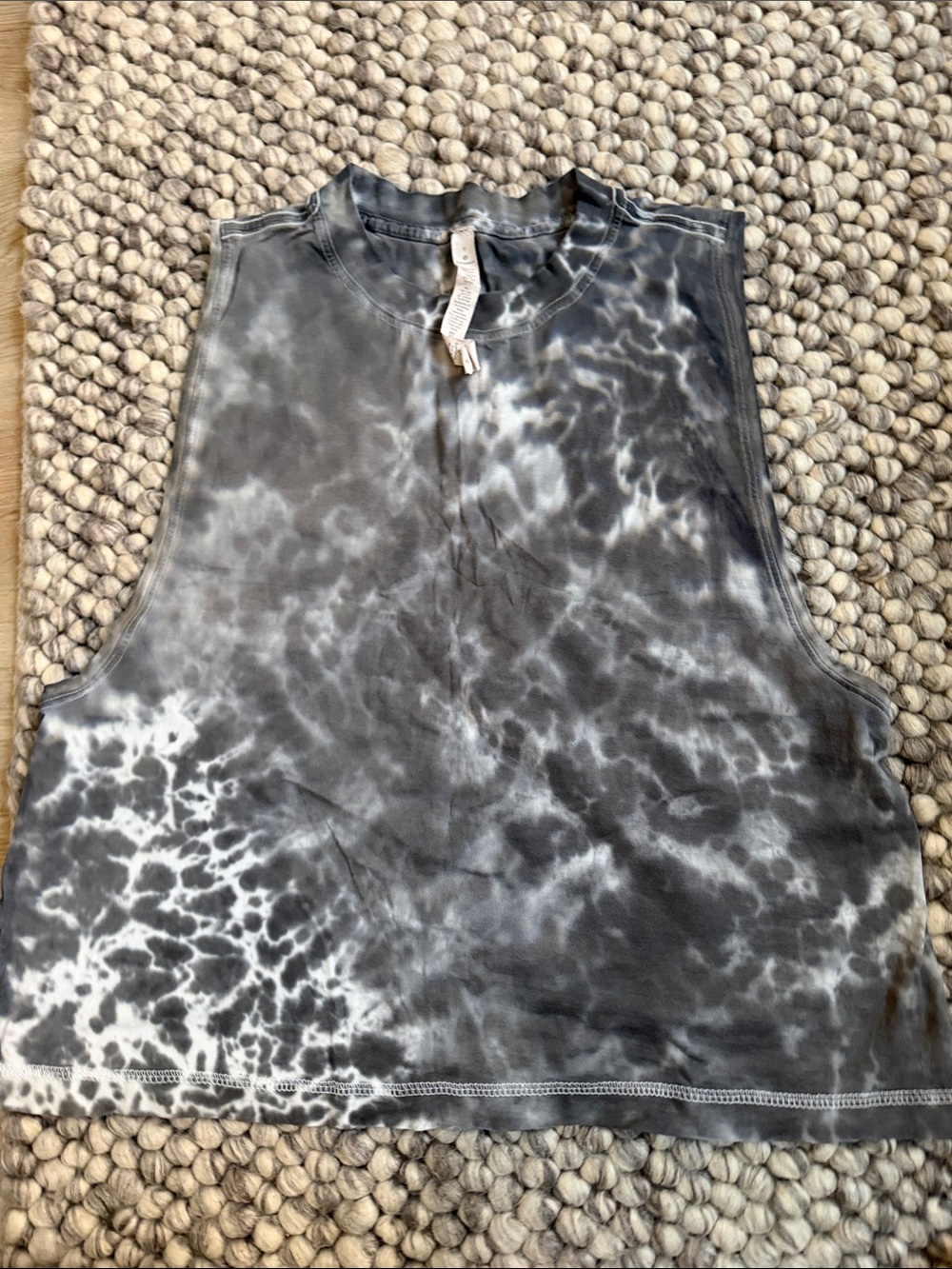 lululemon athletica Gray Tie-Dye Muscle Tee